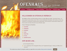 Tablet Screenshot of ofenhaus-werbach.de